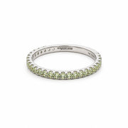 14K White Gold Peridot Stackable Ring